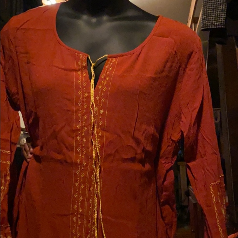 Beautiful embroidered swim coverup